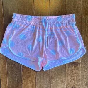 Pink and Blue Women's Athletic Shorts